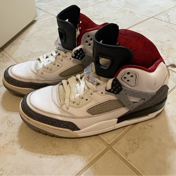 Nike AirJordan Retro Spizike White Cement HighTop Sneakers Basketball Size 11 - Picture 3 of 16